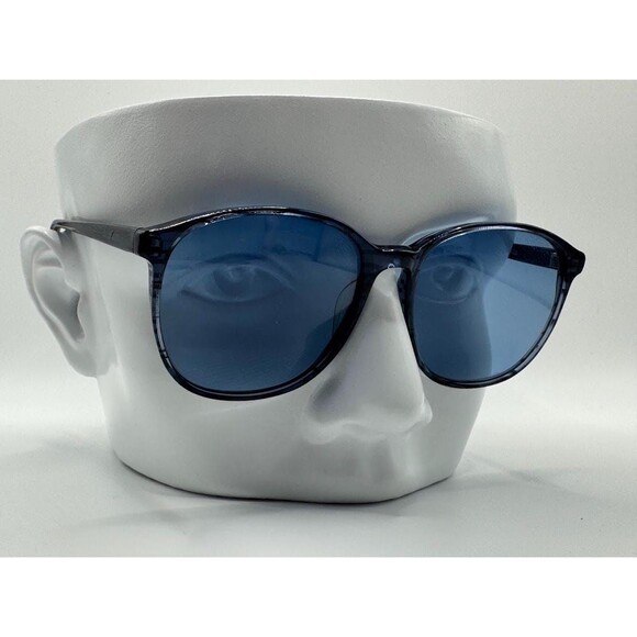 NEW Vintage Oversize SunglassesNon RXMonochrome Blue Preppy Plastic #743